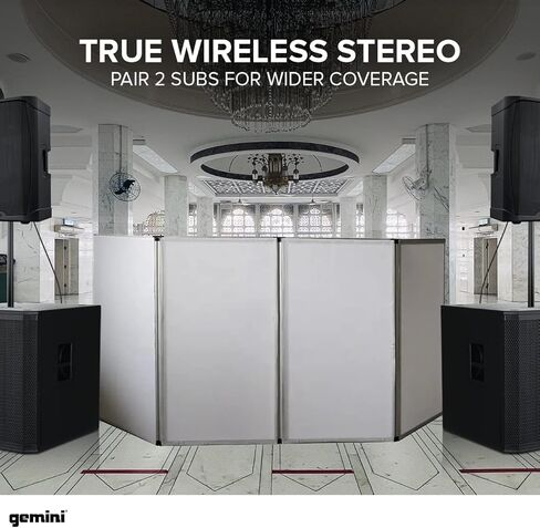Gemini Powered PA Subwoofer with Bluetooth – 600W 18 Inch Active Professional Subwoofer, Class-D Bass Speaker for DJs, Live Sound, Stage & Event in Saudi Arabia