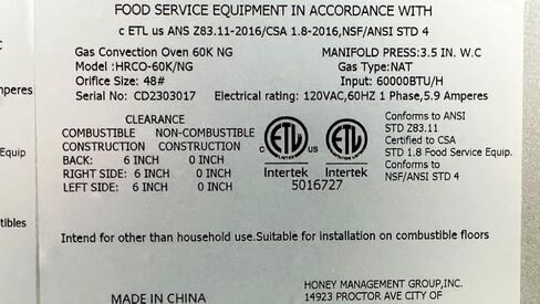 Commercial Convection Oven, Natural Gas, 60000 BTU, Double Deck, Four Wheels, Restaurant Kitchen Bakery HRCO-60K-2 in Kuwait