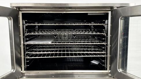Commercial Convection Oven, Natural Gas, 60000 BTU, Double Deck, Four Wheels, Restaurant Kitchen Bakery HRCO-60K-2 in Kuwait