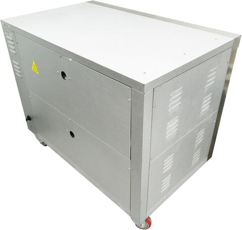 220V Commercial Pizza Oven 6.4KW Single Phase 2 Deck 2 Pan Stainless Steel Movable Electric Baking Oven with Independent Thermostat for Pizzeria, Restaurant, Bakery in Saudi Arabia