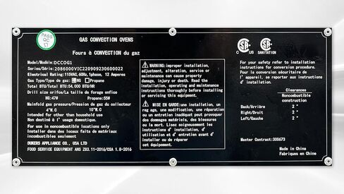 Commercial Convection Oven, Natural Gas, 54000 BTU, Single Deck, Four Legs, Restaurant Kitchen Bakery DCCOG1 in Kuwait