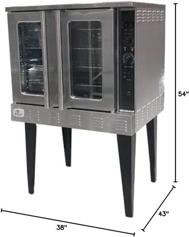 Commercial Convection Oven, Natural Gas, 54000 BTU, Single Deck, Four Legs, Restaurant Kitchen Bakery DCCOG1 in Kuwait