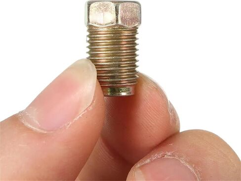 Brass Pipe Fittings 25 Pcs Brake Pipe Screw Nuts 10mm x 1mm Male Short Copper For 3/16 Inch Metric Tubes in Kuwait