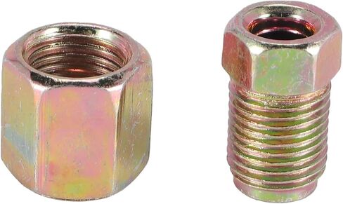 50Pcs Male/Female End Union Pipe Screw Nuts M10 X 1mm 3/16Inch OD Copper Tubes Line Fittings Metric in Saudi Arabia