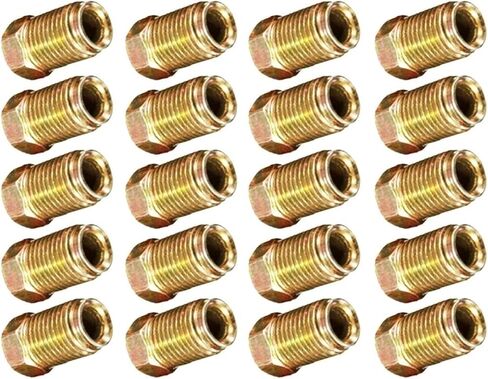 Brass Pipe Fittings Copper Male Brake Pipe Screw Nuts For 3/16 Inch Metric Tubes 10mm x 1mm Pack Of 35 in Kuwait