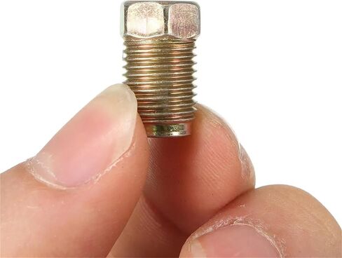 Brass Pipe Fittings Copper Male Brake Pipe Screw Nuts For 3/16 Inch Metric Tubes 10mm x 1mm Pack Of 35 in Kuwait