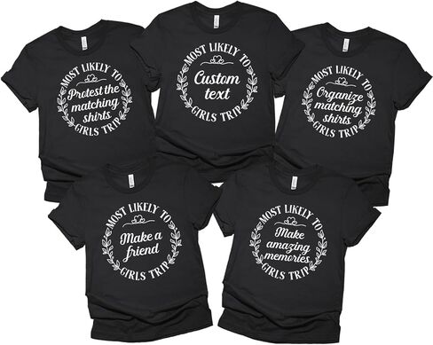 Most Likely to Custom Text T-Shirt Family Cruise Trip Matching Vacation T-Shirts, Cruise Summer Beach Matching Team Tee, Holiday Trip Matching Tshirt, Gift for All Family Members, Coworkers in Saudi Arabia