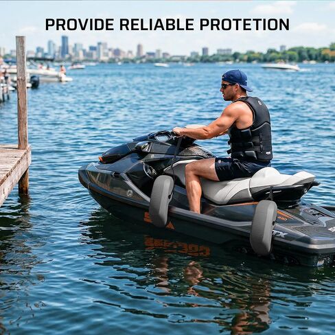 Ehaho PWC Fenders, Premium Jet Ski Bumpers Easy to Install Boat Gear for Docking Portable EVA PWC Bumpers with Secure Rub Rail Grip and Knotless Strap System Sea-Doo | WaveRunner in Saudi Arabia