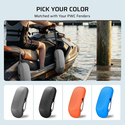 Ehaho PWC Fenders, Premium Jet Ski Bumpers Easy to Install Boat Gear for Docking Portable EVA PWC Bumpers with Secure Rub Rail Grip and Knotless Strap System Sea-Doo | WaveRunner in Saudi Arabia