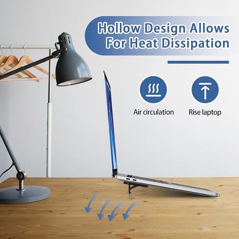 2 قطعة حامل لوحة مفاتيح صغير لسطح المكتب، حامل لوحة مفاتيح محمول للمكتب مع 3 زوايا قابلة للتعديل، رفع كمبيوتر معدني ذاتي اللصق للمكتب، أقدام رفع الكمبيوتر المحمول (أسود) in Kuwait