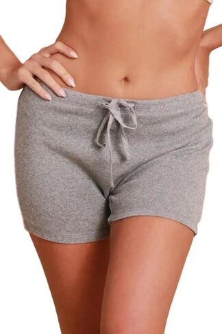 Cottonique Women's Hypoallergenic Drawstring Boxer Shorts Made from 100% Organic Cotton (2/Pack | Colored) (as1, Numeric, Numeric_5, Regular, Regular, Melange Grey, 8, Relaxed) in Saudi Arabia