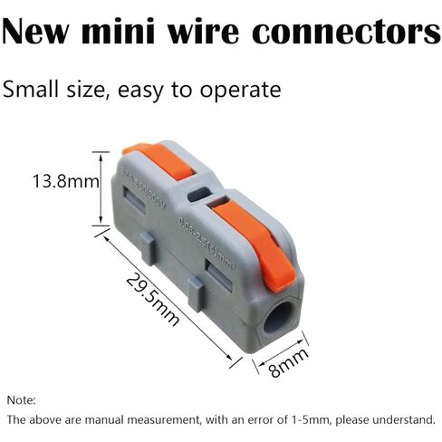 موصلات الأسلاك، موصل صامولة رافعة SPL-1M، 25 قطعة من الموصلات الكهربائية الصغيرة، موصل زنبركي سريع من نوع الربط (مجموعة مجانية) in Kuwait