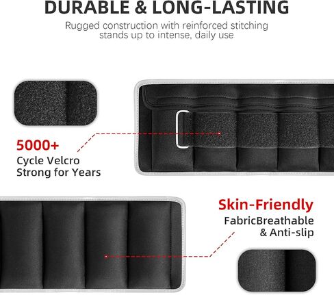 Adjustable Ankle Weights Set 1 Pair 2-10 lbs, Comfortable Leg Weights for Walking, Running, Pilates, Yoga, Home Workout & Physical Therapy in Saudi Arabia