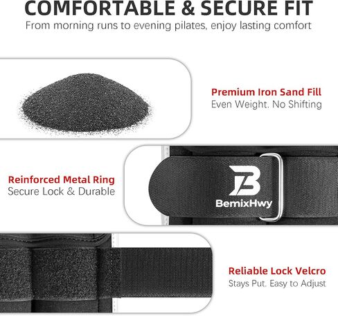 Adjustable Ankle Weights Set 1 Pair 2-10 lbs, Comfortable Leg Weights for Walking, Running, Pilates, Yoga, Home Workout & Physical Therapy in Saudi Arabia