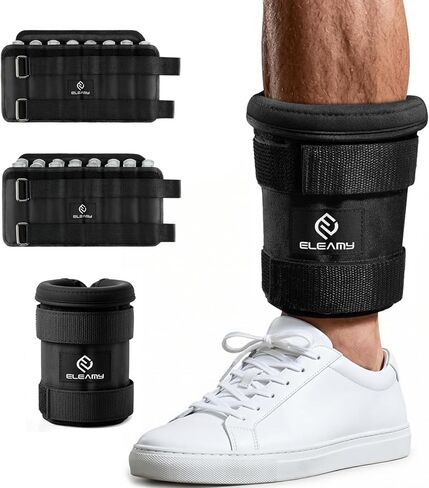 أوزان الكاحل قابلة للتعديل 1-8/15 رطل، زوج واحد، أوزان الساق للرجال والنساء مع ألواح فولاذية قابلة للإزالة، أوزان الكاحل للمشي والجري واليوجا والسباحة وصالة الألعاب الرياضية المنزلية والتدريب على إعادة التأهيل in Kuwait