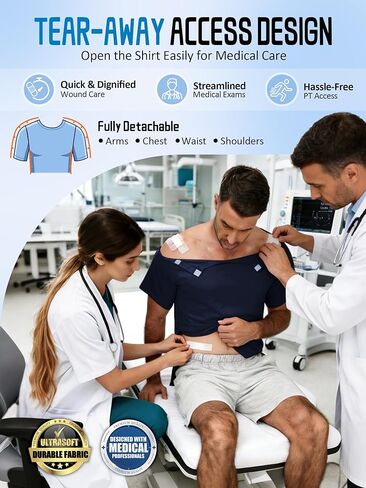 Magnetic Post Surgery Shirt: One-Handed Adaptive Tear Away for Shoulder Surgery, Mastectomy & Dialysis Recovery in Saudi Arabia