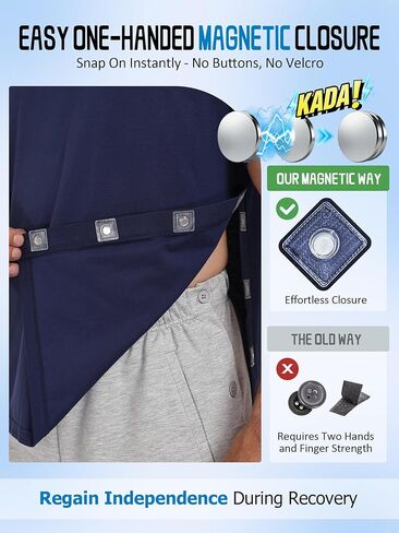 Magnetic Post Surgery Shirt: One-Handed Adaptive Tear Away for Shoulder Surgery, Mastectomy & Dialysis Recovery in Saudi Arabia