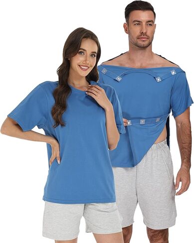 Magnetic Post Surgery Shirt: One-Handed Adaptive Tear Away for Shoulder Surgery, Mastectomy & Dialysis Recovery in Saudi Arabia