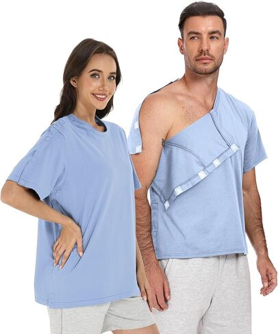 Magnetic Post Surgery Shirt: One-Handed Adaptive Tear Away for Shoulder Surgery, Mastectomy & Dialysis Recovery in Saudi Arabia