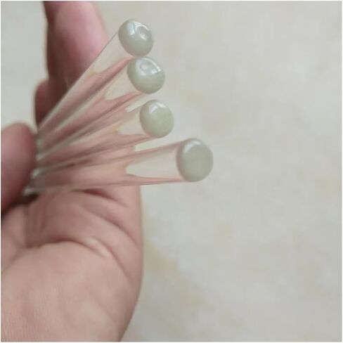 6 * 100/200/250/300mm DIY Chandelier Round Glass Stick Prism Crystal with 1 Hole Home Curtain Lighting Accessories(20pcs-6X200mmm) in Saudi Arabia