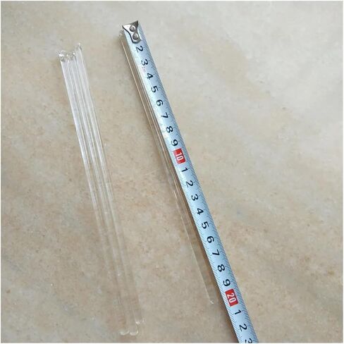 6 * 100/200/250/300mm DIY Chandelier Round Glass Stick Prism Crystal with 1 Hole Home Curtain Lighting Accessories(20pcs-6X200mmm) in Saudi Arabia