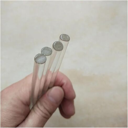 6 * 100/200/250/300mm DIY Chandelier Round Glass Stick Prism Crystal with 1 Hole Home Curtain Lighting Accessories(20pcs-6X200mmm) in Saudi Arabia