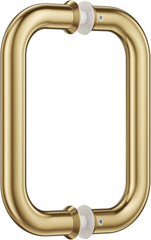 Ranbo Polished Chrome 6" （CTC） Tubular Back-to-Back Shower Door Handle，Heavy-Duty 1.0mm Thick 304 Stainless Steel, for 1/4"- 1/2" Thick Glass and 1-3/8" - 2-1/6" Thick Wooden or Metal Doors in Saudi Arabia