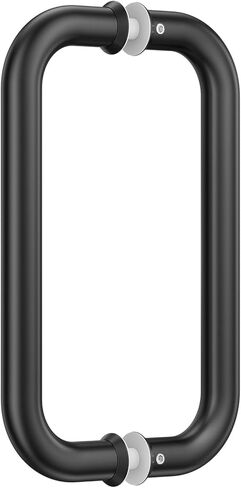 Ranbo Polished Chrome 6" （CTC） Tubular Back-to-Back Shower Door Handle，Heavy-Duty 1.0mm Thick 304 Stainless Steel, for 1/4"- 1/2" Thick Glass and 1-3/8" - 2-1/6" Thick Wooden or Metal Doors in Saudi Arabia