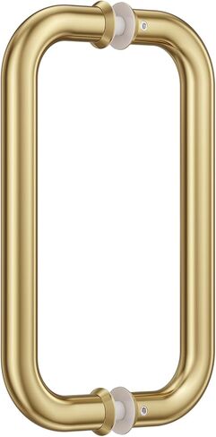 Ranbo Polished Chrome 6" （CTC） Tubular Back-to-Back Shower Door Handle，Heavy-Duty 1.0mm Thick 304 Stainless Steel, for 1/4"- 1/2" Thick Glass and 1-3/8" - 2-1/6" Thick Wooden or Metal Doors in Saudi Arabia