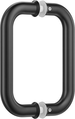 Ranbo Polished Chrome 6" （CTC） Tubular Back-to-Back Shower Door Handle，Heavy-Duty 1.0mm Thick 304 Stainless Steel, for 1/4"- 1/2" Thick Glass and 1-3/8" - 2-1/6" Thick Wooden or Metal Doors in Saudi Arabia