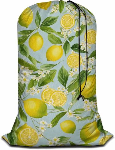Swono Tropical Flowers Drawstring Closure Dirty Clothes Bag Organizer, Heavy Duty Large Laundry Bag, Floral Pattern Botanical Hibiscus Palm Leaf Bird Summer Durable Rip-Stop Bags for Camp Travel in Kuwait