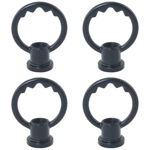 4PCS Eye Nuts Bar Pendant Light Load Hooks Zinc Alloy M10 Internal Thread Closed Eye Bolts 33 Tooth Eye Bolts Maximum Load 11 lbs for Suspending Crystal Chandeliers Black in Saudi Arabia
