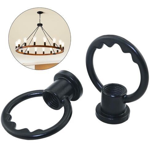 4PCS Eye Nuts Bar Pendant Light Load Hooks Zinc Alloy M10 Internal Thread Closed Eye Bolts 33 Tooth Eye Bolts Maximum Load 11 lbs for Suspending Crystal Chandeliers Black in Saudi Arabia