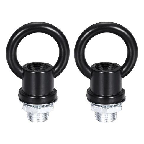 PATIKIL 18Lb Load Lamp Female Loop Holder, 2 Set Lifting Eye M10 Fine Thread Nut Hook Ring Shape Structural Support to Chandelier Lighting Fixture (Light Copper, 1.1 x 1.4 Inch) in Saudi Arabia