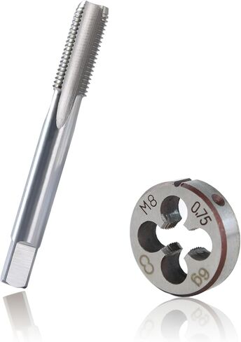 M10 x 1.0 Metric Tap and Die Set, M10 x 1.0mm High-speed Steel Machine Tap and Die Set, Right Hand Thread Tap and Round Thread Die in Saudi Arabia
