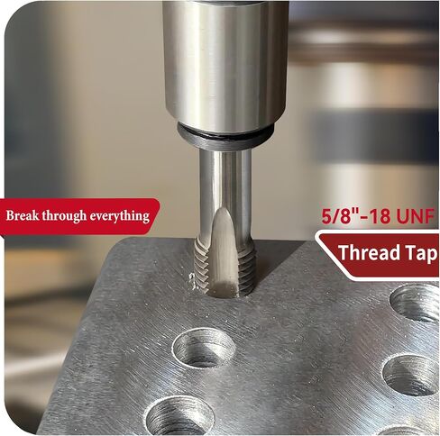 مجموعة الصنبور والقالب 5/8"-18 UNF، ماكينة خيط ممتدة باليد اليمنى HSS، أداة لولبة 5/8-18 للصلب والألومنيوم والمعادن المتعددة in Kuwait