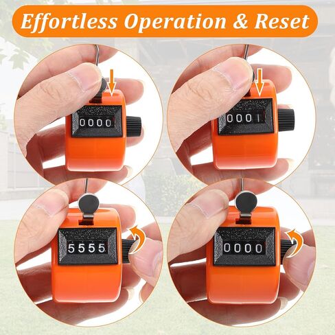 18 Pack Handheld Clicker Counter, 4 Digit Mechanical Tally Counter with Metal Ring, Assorted 9 Colors for Counting, Coaching, Knitting, Sports, Golf & People Counting in Kuwait