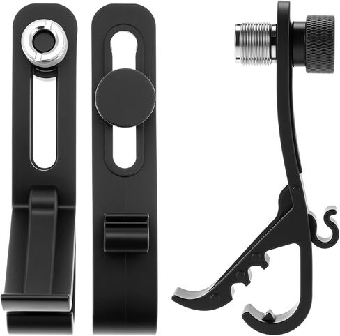 QWORK Shockproof Drum Microphone Clips, 4pcs Adjustable Mic Securing Clamp Mounts for Studio Drum Recording in Saudi Arabia