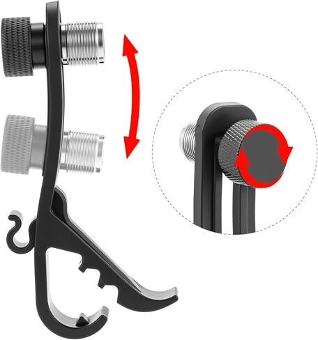 QWORK Shockproof Drum Microphone Clips, 4pcs Adjustable Mic Securing Clamp Mounts for Studio Drum Recording in Saudi Arabia