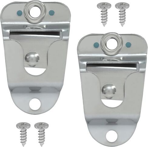 2Pcs Durable Metal Microphone Holders, CB Mic Hanger Clip Microphone Clip, Hook with Screws for Kenwood Mobile Radio in Saudi Arabia