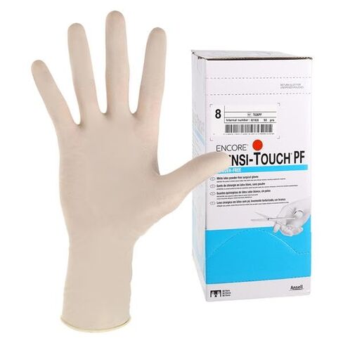 AnsellLtd 7826PF قفازات لاتكس معقمة Sensi-Touch، مقاس #8.0، 50 زوجًا في كل صندوق in Saudi Arabia