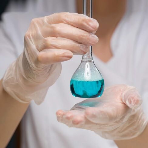 Basic Medical Synmax Vinyl Exam Gloves - Disposable Clear Surgical Gloves, Latex-Free & Powder-Free -Large, Box of 100 in Kuwait