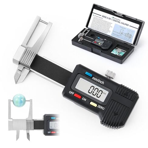 Mini Digital Caliper 3-in-1 Digital Caliper 0-25mm, Stainless Steel Precision Measurement Tool with LCD Display, Unit Conversion, Storage Case, Extra Battery in Kuwait