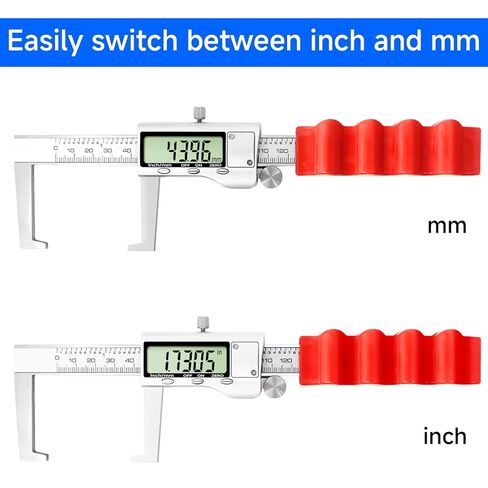 Digital Outside Groove Caliper, Disc Brake Rotor Micrometer, Digital Vernier Calipers Measuring Tool for Disc Brake, Brake Measuring Tool wtih Caliper- Inch/Metric Conversion (2 Inch/50mm) in Kuwait