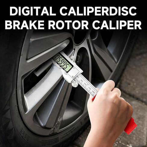 Digital Outside Groove Caliper, Disc Brake Rotor Micrometer, Digital Vernier Calipers Measuring Tool for Disc Brake, Brake Measuring Tool wtih Caliper- Inch/Metric Conversion (2 Inch/50mm) in Kuwait