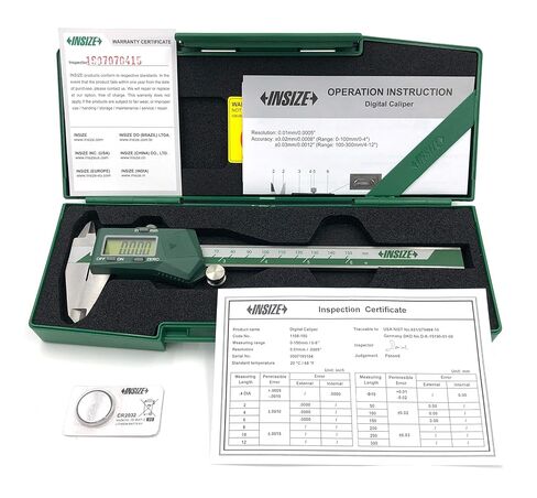 INSIZE 1108-150CAL Electronic Caliper with ISO17025 Calibration Certificate, 0-6" in Saudi Arabia