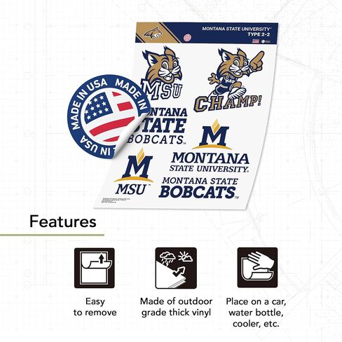ملصق جامعة ولاية صبار الصحراء مونتانا بوبكاتس MSUr شارات الفينيل زجاجة مياه للكمبيوتر المحمول ورقة قصاصات السيارة T2 (النوع 2-2) in Kuwait