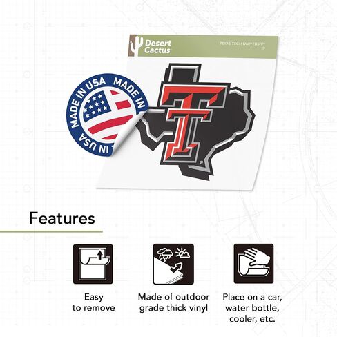 ملصق جامعة كاليفورنيا التقنية على شكل صبار الصحراء ملصق من الفينيل لزجاجة مياه للكمبيوتر المحمول ودفتر قصاصات السيارة (IND 9) in Kuwait