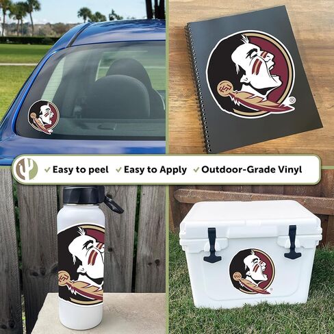 ملصق جامعة ولاية فلوريدا صبار الصحراء سيمينول FSU ملصق حائط من الفينيل‏ للكمبيوتر المحمول زجاجة مياه سجل قصاصات السيارة (IND 1) in Kuwait