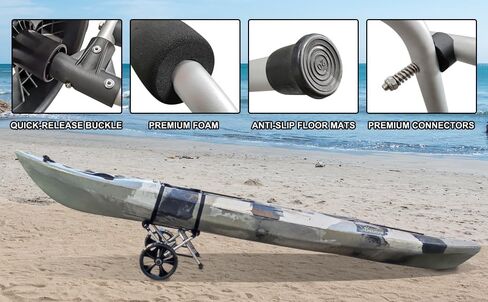 عربة كاياك LIBOSULV، زورق تجديف خفيف الوزن ومحمول قابل للطي، حامل قوارب الكاياك لصيد الأسماك in Kuwait